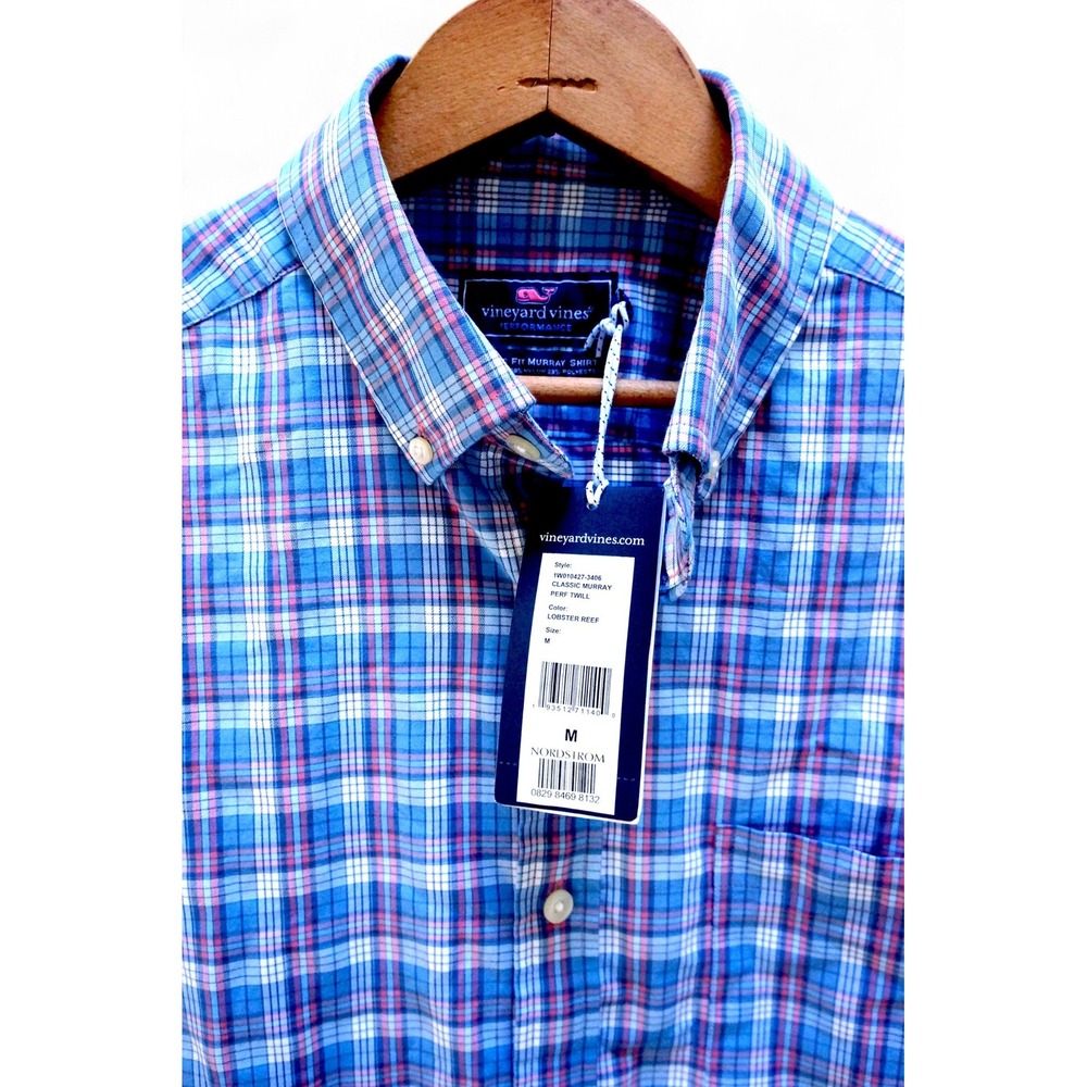 Vineyard Vines Men's Classic Fit‎ Murray Plaid Performance Button Down Shirt M - Picture 2 of 13